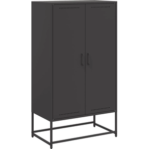vidaXL Buffet haut noir 68,5x38,5x123,5 cm acier pas cher