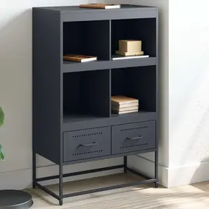 Buffet haut anthracite 68,5x39x111,5 cm acier laminé à froid vidaXL pas cher