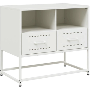vidaXL Meuble TV blanc 68x39x60,5 cm acier pas cher
