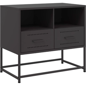 Comparateur de prix : vidaXL Meuble TV noir 68x39x60,5 cm acier