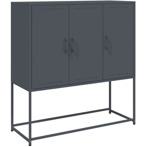 vidaXL Buffet haut anthracite 100,5x39x107 cm acier pas cher