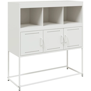 Vidaxl - Buffet blanc 100,5x39x107 cm acier 843017 pas cher