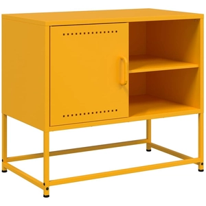 vidaXL Meuble TV jaune moutarde 68x39x60,5 cm acier pas cher