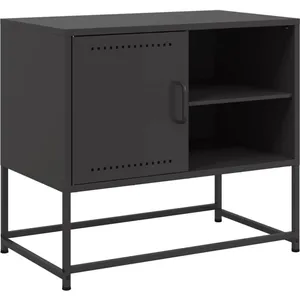 Comparateur de prix : vidaXL Meuble TV noir 68x39x60,5 cm acier