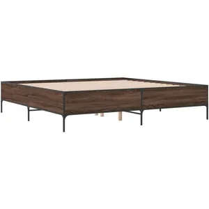 vidaXL Vidaxl Cadre De Lit Sans Matelas Chêne Marron 180x200 Cm pas cher