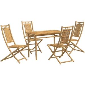 vidaXL Ensemble à manger de jardin 5 pcs bambou pas cher