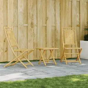 vidaXL Ensemble de bistro 3 pcs bambou pas cher