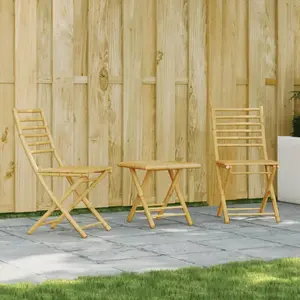 vidaXL Ensemble de bistro 3 pcs bambou pas cher