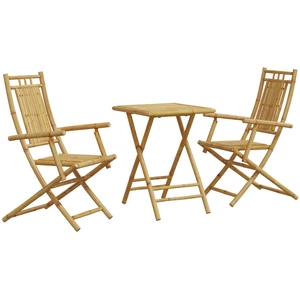 vidaXL Ensemble de bistro 3 pcs bambou pas cher