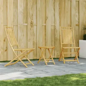 vidaXL Ensemble de bistro 3 pcs bambou pas cher