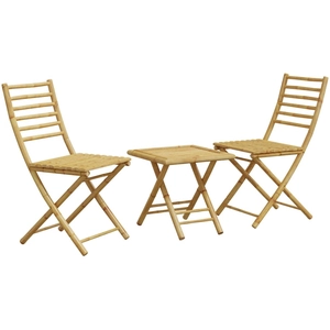 vidaXL Ensemble de bistro 3 pcs bambou pas cher