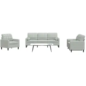 vidaXL Ensemble de canapés 3 pcs et coussins et traversins velours pas cher