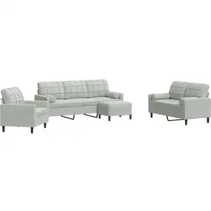 vidaXL Ensemble de canapés 4 pcs et coussins et traversins velours pas cher