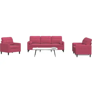 vidaXL Ensemble de canapés 4 pcs avec coussins et traversins velours pas cher