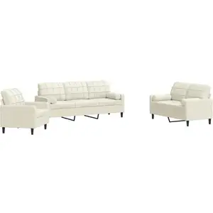 vidaXL Ensemble de canapés 3 pcs avec coussins et traversins velours pas cher