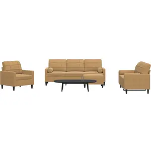 vidaXL Ensemble de canapés 4 pcs avec coussins et traversins velours pas cher