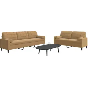 vidaXL Ensemble de canapés 2 pcs avec coussins et traversins velours pas cher
