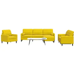 vidaXL Ensemble de canapés 4 pcs avec coussins et traversins velours pas cher