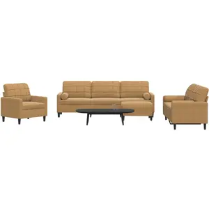 vidaXL Ensemble de canapés 4 pcs avec coussins et traversins velours pas cher