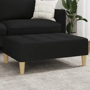 vidaXL Repose-pied noir 77x55x31 cm tissu pas cher