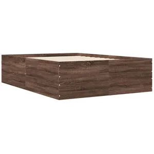 Vidaxl - Cadre de lit chêne marron 120x190 cm bois d'ingénierie Brun pas cher