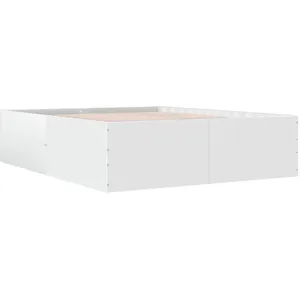 vidaXL Cadre de lit blanc 160x200 cm bois d'ingénierie pas cher