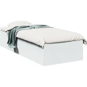 Vidaxl - Cadre de lit blanc 90x200 cm bois d'ingénierie White pas cher