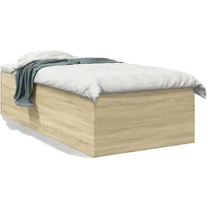 Vidaxl - Cadre de lit chêne sonoma 90x190 cm bois d'ingénierie Sonoma Oak pas cher