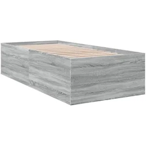 Vidaxl - Cadre de lit sonoma gris 90x190 cm bois d'ingénierie Grey Sonoma pas cher