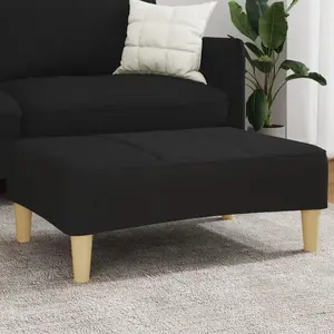 vidaXL Repose-pied noir 77x55x31 cm tissu pas cher