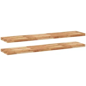 vidaXL Étagères flottantes 2 pcs 120x30x4 cm acacia massif à l'huile pas cher