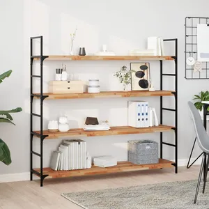 vidaXL Étagères flottantes 2 pcs 140x30x4 cm acacia massif à l'huile pas cher