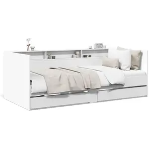 Comparateur de prix : vidaXL Vidaxl Lit De Jour Avec Tiroirs Sans Matelas Blanc 90x190 Cm