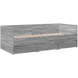 vidaXL Lit de jour et tiroirs sonoma gris 90x200 cm bois d'ingénierie pas cher