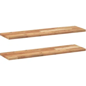 vidaXL ÃtagÃ¨res flottantes 2 pcs 100x20x2 cm acacia massif Ã  l'huile pas cher