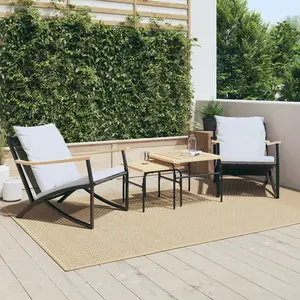 vidaXL Chaises de jardin avec coussins lot de 2 noir acier pas cher