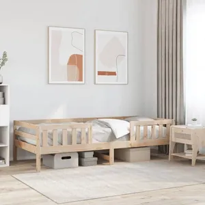 vidaXL Cadre de lit 75x190 cm Bois de pin massif pas cher