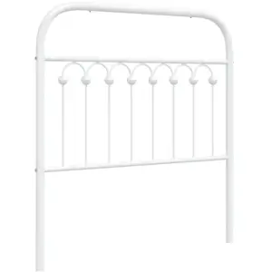 vidaXL Tête de lit métal blanc 90 cm pas cher