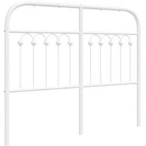 vidaXL Tête de lit métal blanc 120 cm pas cher