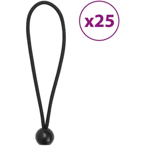 vidaXL Cordes élastiques avec balles 25 pcs 21x0,5 cm pas cher