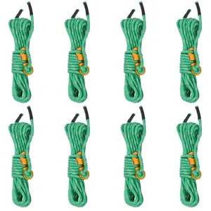 vidaXL Cordes de haubanage avec clés réfléchissantes 8 pcs 4 m 4 mm pas cher