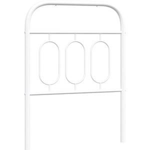 vidaXL Tête de lit métal blanc 80 cm pas cher