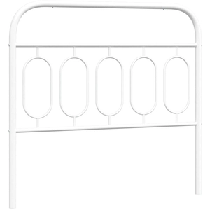 vidaXL Tête de lit métal blanc 100 cm pas cher