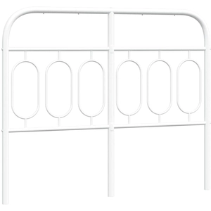 vidaXL Tête de lit métal blanc 137 cm pas cher