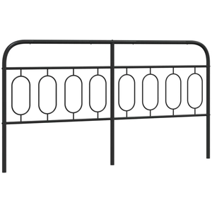 vidaXL Tête de lit métal noir 193 cm pas cher