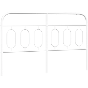 vidaXL Tête de lit métal blanc 150 cm pas cher