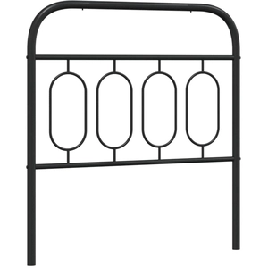 vidaXL Tête de lit métal noir 80 cm pas cher