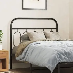vidaXL Tête de lit métal noir 100 cm pas cher