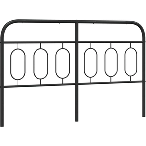 vidaXL Tête de lit métal noir 137 cm pas cher