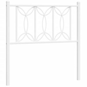 vidaXL Tête de lit métal blanc 75 cm pas cher